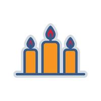 Candle icon. Icon related to party. colored icon style. suitable for sticker. Simple design editable vector