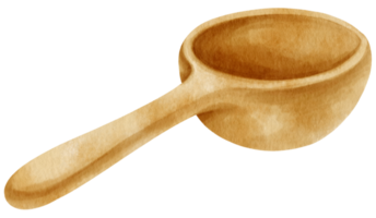 Wooden Scoop Watercolor illustration png