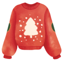 kerstkleding element illustraties aquarel stijlen png