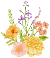 flower bouquet watercolor for wedding png