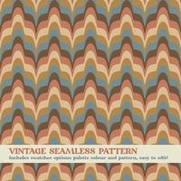 vintage seamless pattern design with swatches options color palette and pattern vector