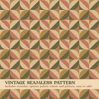 vintage seamless pattern design with swatches options color palette and pattern vector