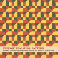 vintage seamless pattern design with swatches options color palette and pattern vector