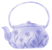 Teapot watercolor illustration png