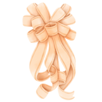 Beige gift ribbon bow illustrations hand painted watercolor styles png