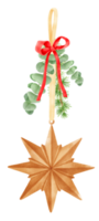 estilos de ilustración de acuarela de guirnalda verde png