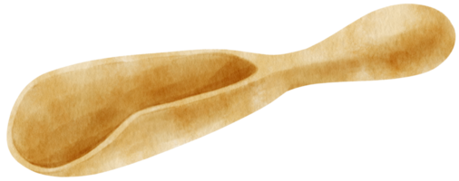 ilustración de acuarela de cuchara de madera png