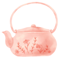 Teapot watercolor illustration png