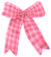 rosa con cinta de regalo a cuadros arco ilustraciones estilos de acuarela pintados a mano png