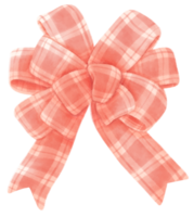 rosa con cinta de regalo a cuadros arco ilustraciones estilos de acuarela pintados a mano png