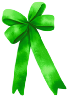 cinta de regalo verde arco ilustraciones estilos de acuarela pintados a mano