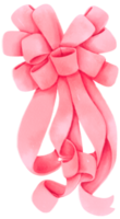 illustrations de noeud de ruban cadeau rose styles aquarelle peints à la main png