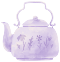 Teapot watercolor illustration png