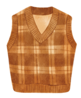 ropa de invierno chaleco ilustraciones estilos de acuarela png