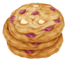 Watercolor cookies illustration png