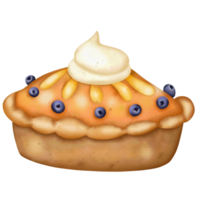 Kuchen-Aquarell-Illustration png