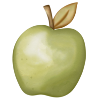 acuarela de manzana verde png