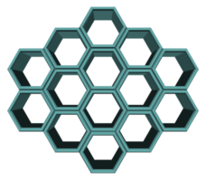 3Ds hexagon block align to many shape, Blank block for add your text or wording png