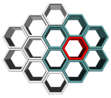 3ds hexagonblock anpassas till många former, tomt block för att lägga till din text eller formulering png