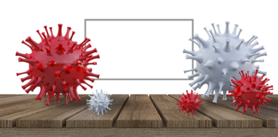 Rendering 3d di un semplice modello di virus covid-19 png