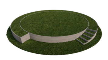 3ds rendering image of stage on grasses field. png