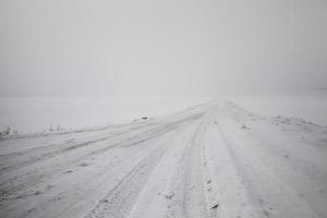 road in winter photo