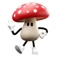 cogumelo de desenho animado 3D png