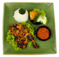 Grilled half chicken with honey png