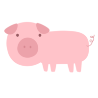 Pink pig cute png