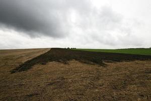 plowed earth  . fall photo