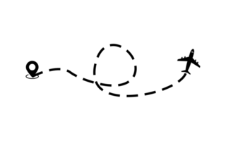 Flugzeugsymbol schwarz png transparent