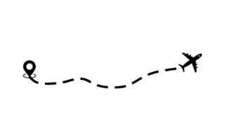 Flugzeugsymbol schwarz png transparent