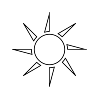 sol, icono de rayo de sol png transparente