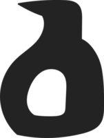 illustration de silhouette de vase en céramique minimaliste png