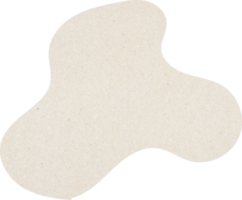 Organic Blob Shapes with paper texture, Beige color Organic Shapes png