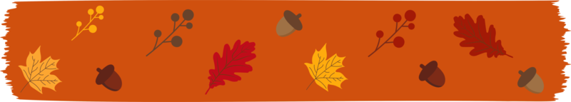 washi tape temporada de otoño con hojas que caen, símbolos de elementos florales png