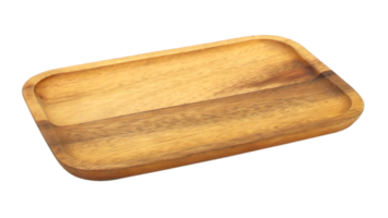piatto di legno su file png di sfondo trasparente