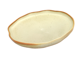 Empty porcelain, Ceramic plate on transparent background png file