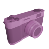 file png 3d della fotocamera retrò rosa