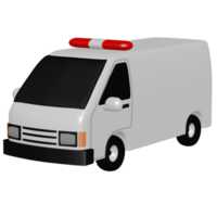 Ambulance vehicle illustration 3D image isolated transparent background png