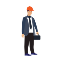 Man worker flat character free png image. Male flat character on a transparent background.