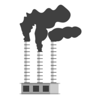 Mills and factories polluting environment concept. Global nuclear power plants and industries are polluting the earth. Factory waste is creating water and air pollution with a world map vector. png