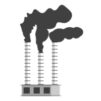 mühlen und fabriken umweltverschmutzendes konzept. globale Kernkraftwerke und Industrien verschmutzen die Erde. Fabrikabfälle verursachen Wasser- und Luftverschmutzung mit einem Weltkartenvektor. png