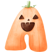 carta de calabaza acuarela png