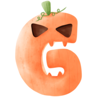 lettre de citrouille aquarelle png