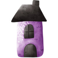 casa de bruxa em aquarela png