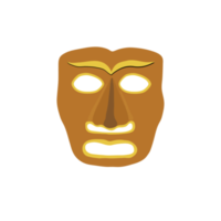 gyllene antik mask png