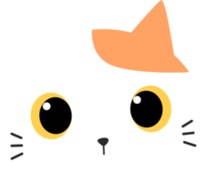 elemento de desenho animado de cabeça de gato gatinho fofo 9665331 PNG