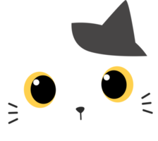 Cute Kitty Cat Head Cartoon Element png