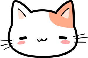 Cute Kitty Cat Head Cartoon Element png